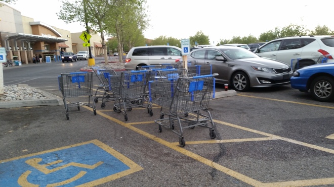 Shopping Carts in Handicap Spaces